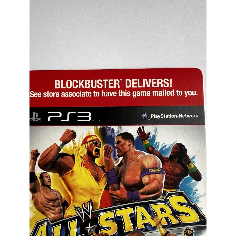 WWE All-Stars PS3 Blockbuster Store Promo Display Card ONLY Hulk Hogan - Picture 2 of 4